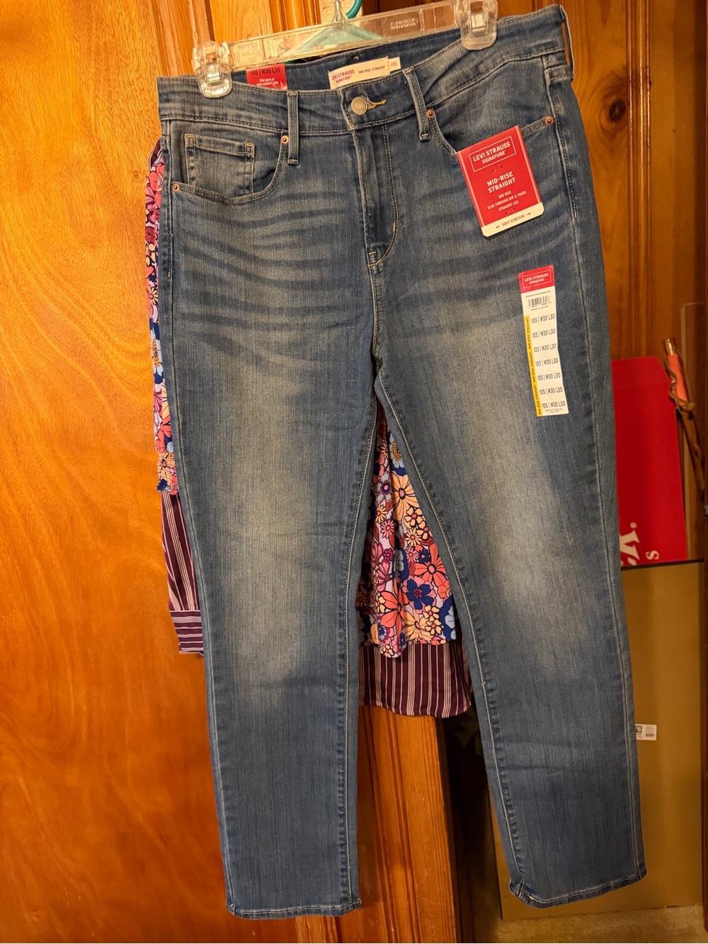 Levi's Women's Straight Leg Jeans in Classic Blue Wash